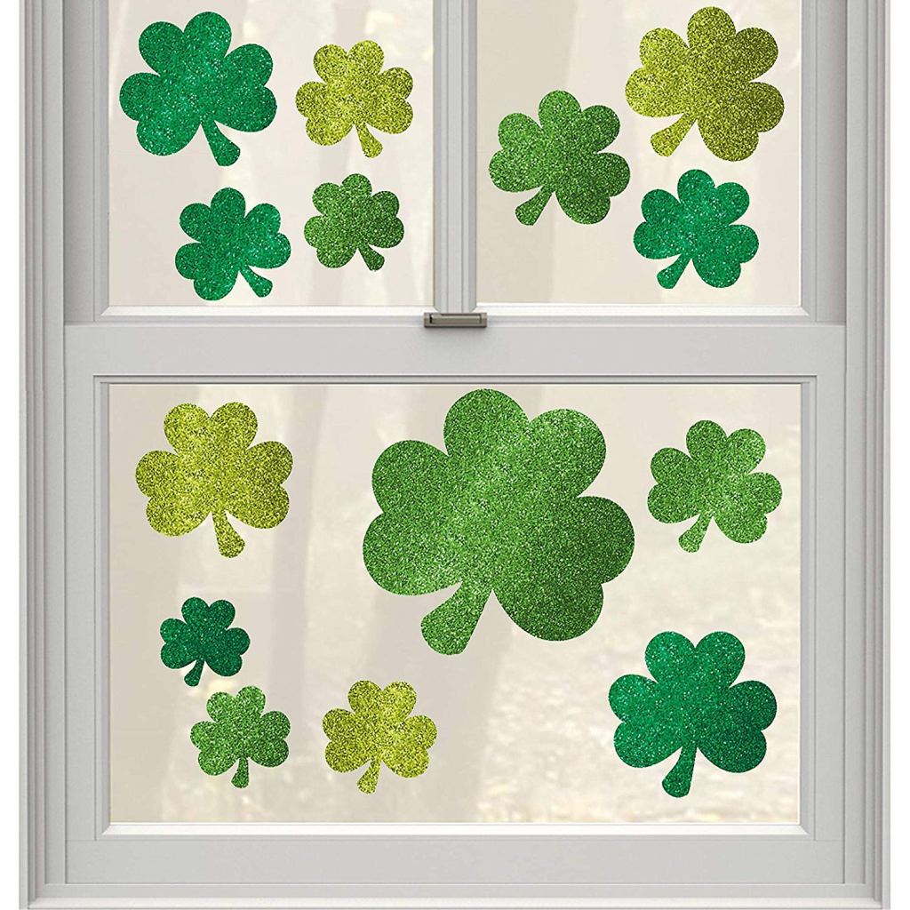 St. Patrick's Day window clings