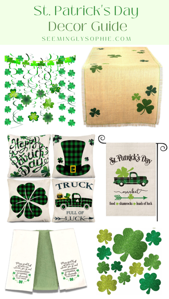 Find out my 15 favorite St. Patrick's Day decorations from Amazon. St. Patrick's Day is around the corner! If you're having a holiday party or just want to add some festivity to your home, this list of St. Patrick's Day decor is perfect for you! #holidays #stpatricksday #holiday #decorations #homedecor #decor #party #festive #stpattysday #Amazon #affiliate